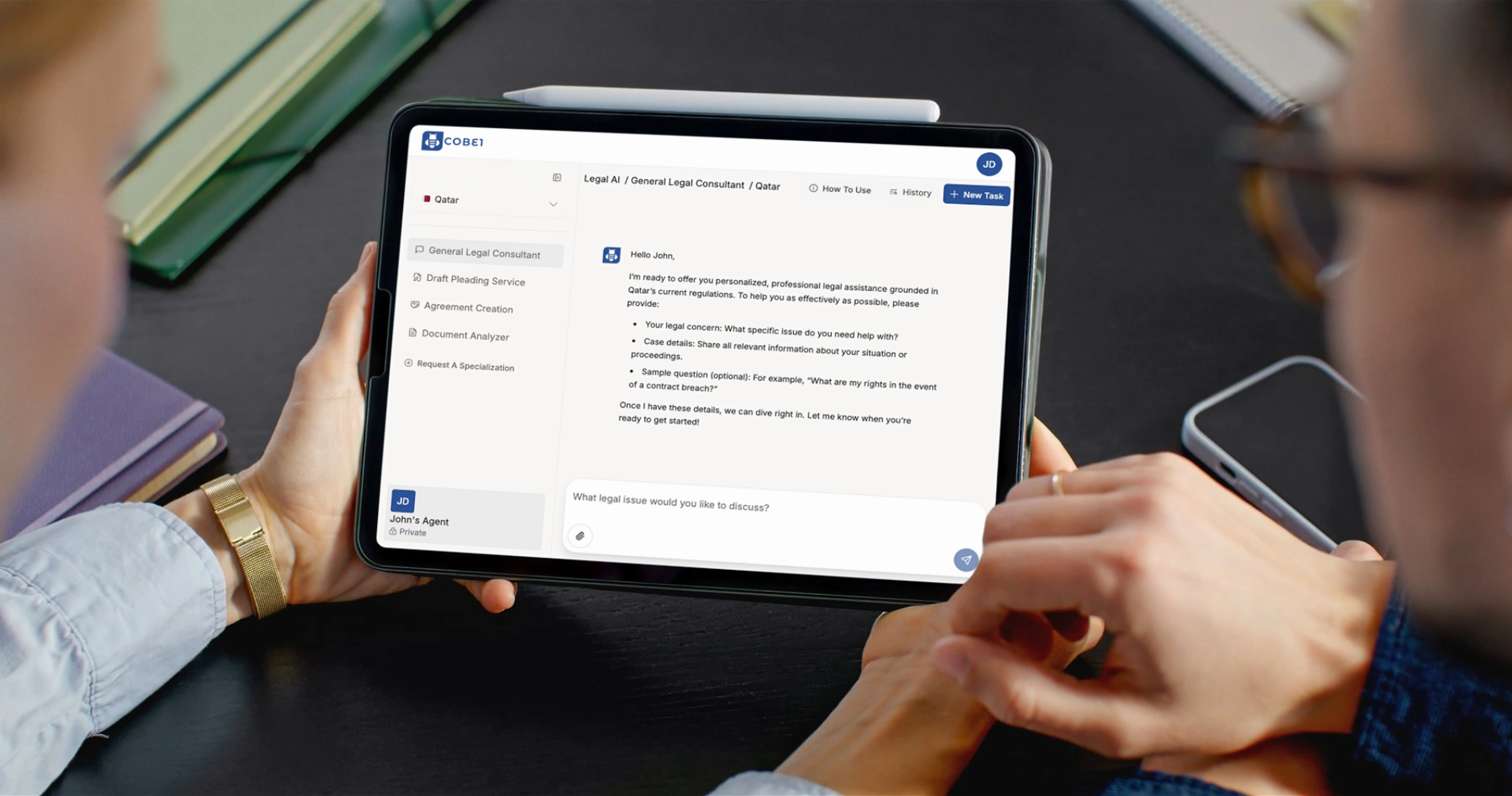 Cobe1 AI Lawyer Chat
